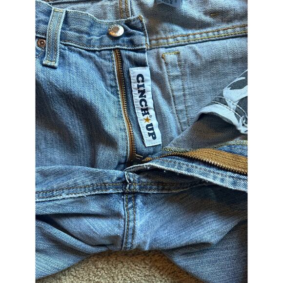 Cinch “Cinch-Up” Men’s Distressed Jeans Size 33x36 Ranchcore Western Wear Cowboy - Picture 6 of 9